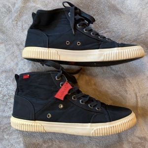 Levis Black Canvas Upper Mens Shoes 